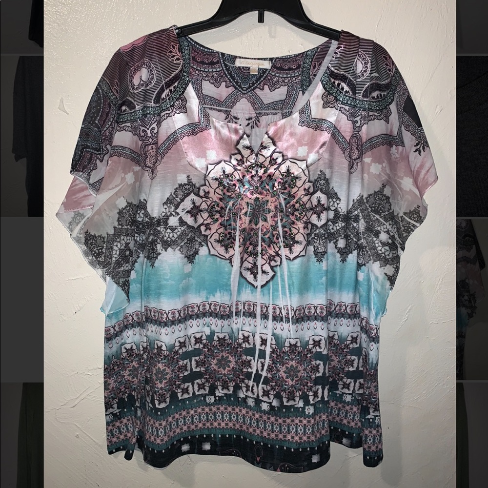 BOHO print blouse!